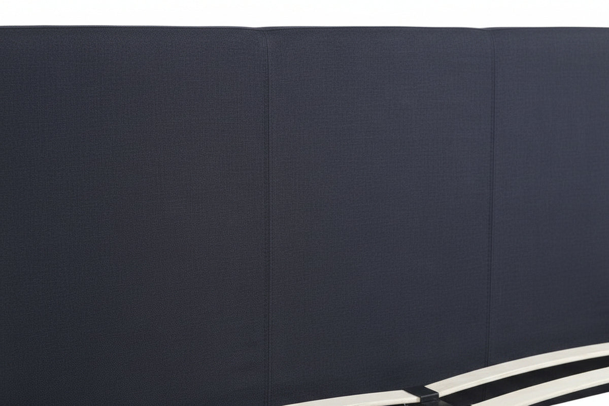 Lit 2 places 160x200 cm tissu gris sommier inclus KELIA #couleur_noir