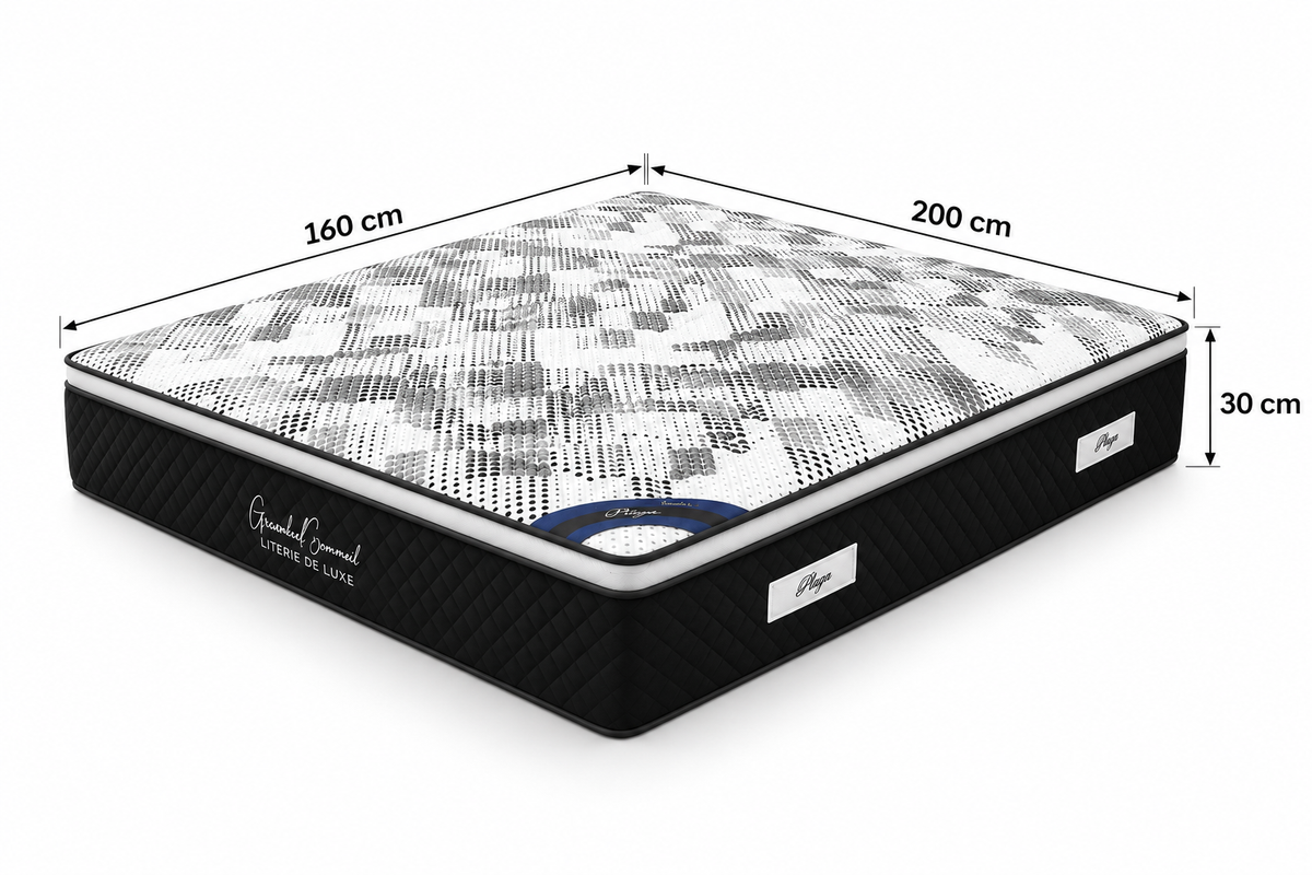 Matelas PLAZA à ressorts ensachés 160x200 cm épaisseur 30 cm
