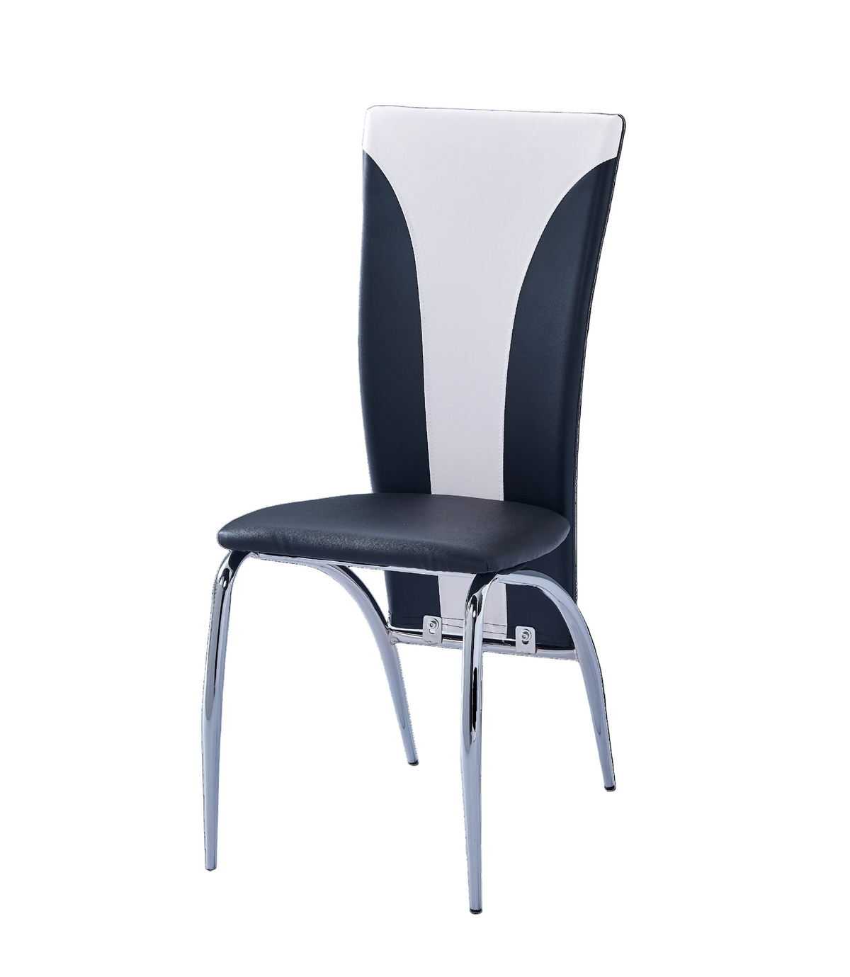 Lot de Chaises DUNA similicuir #couleur_noir et blanc