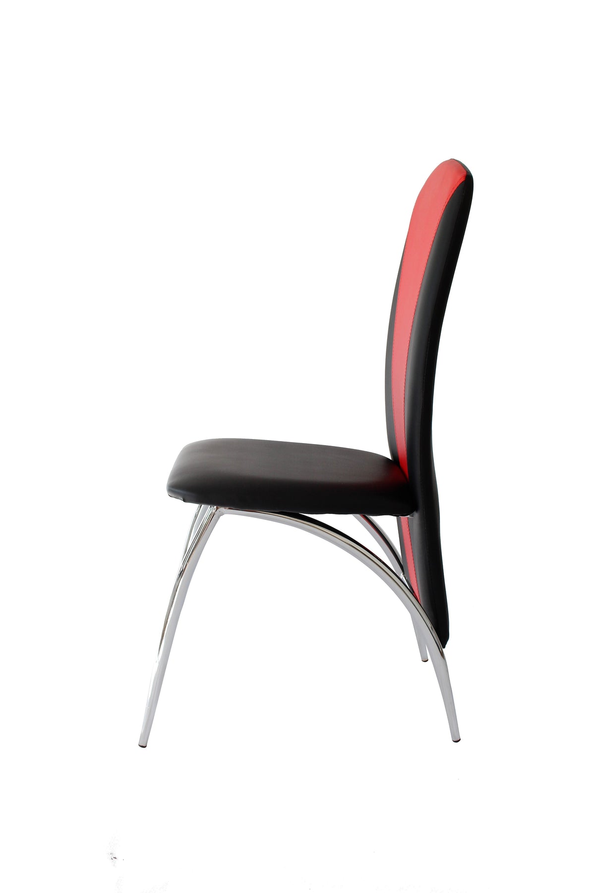 Lot de Chaises DUNA similicuir #couleur_noir et rouge