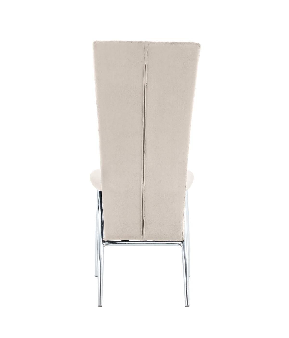Lot de chaises DUNA chrome velours #couleur_beige