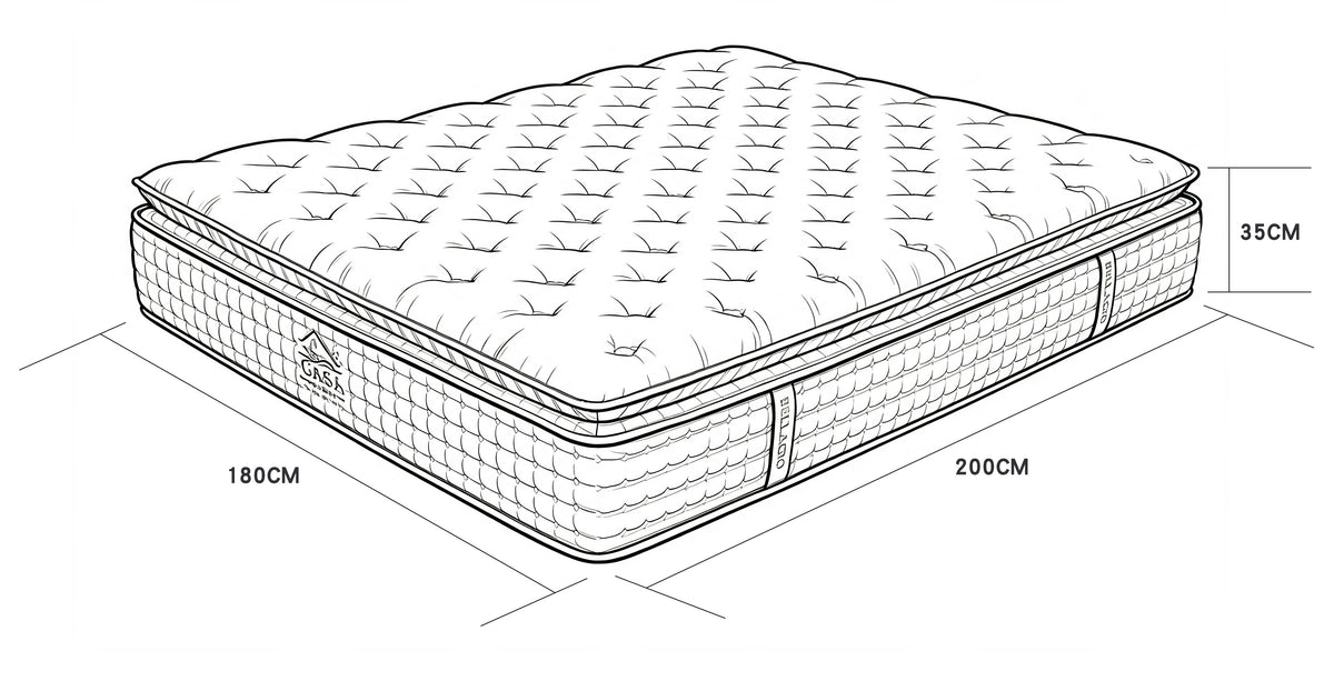 Matelas ressorts ensachés 180x200 cm BELLAGIO – ép. 35 cm