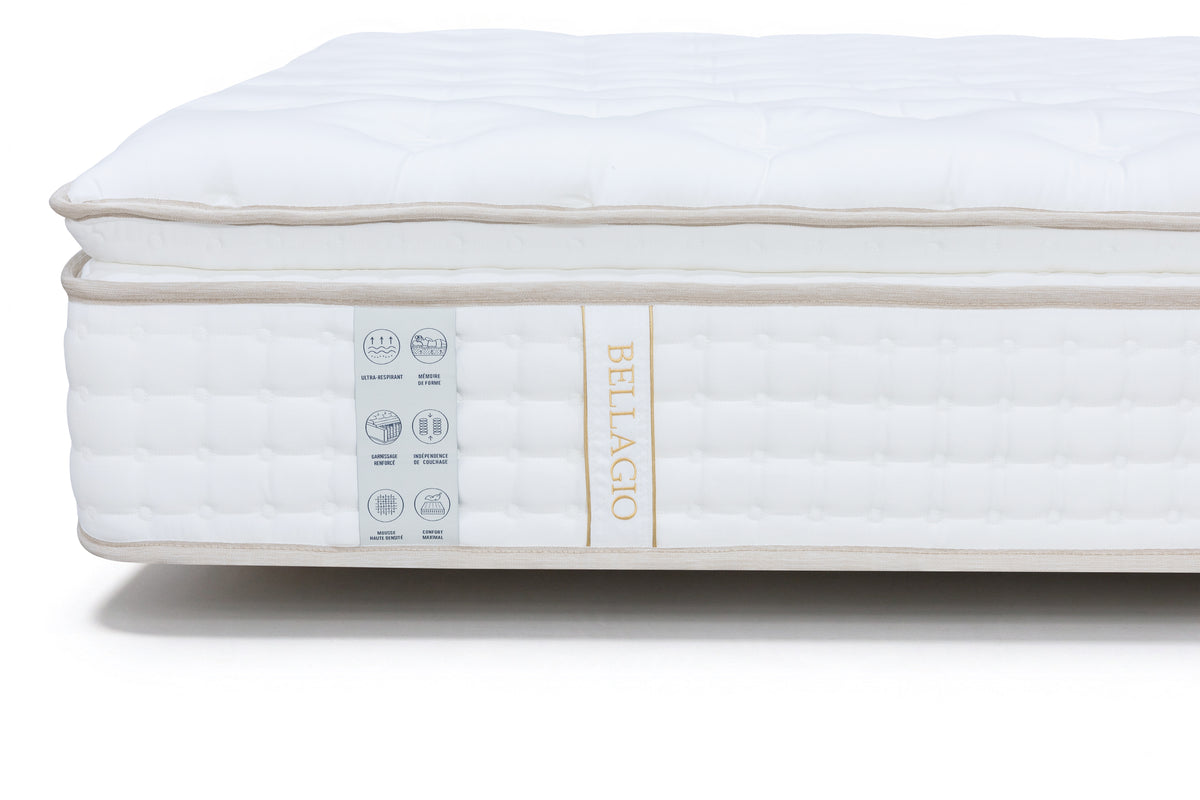 Matelas ressorts ensachés 180x200 cm BELLAGIO – ép. 35 cm
