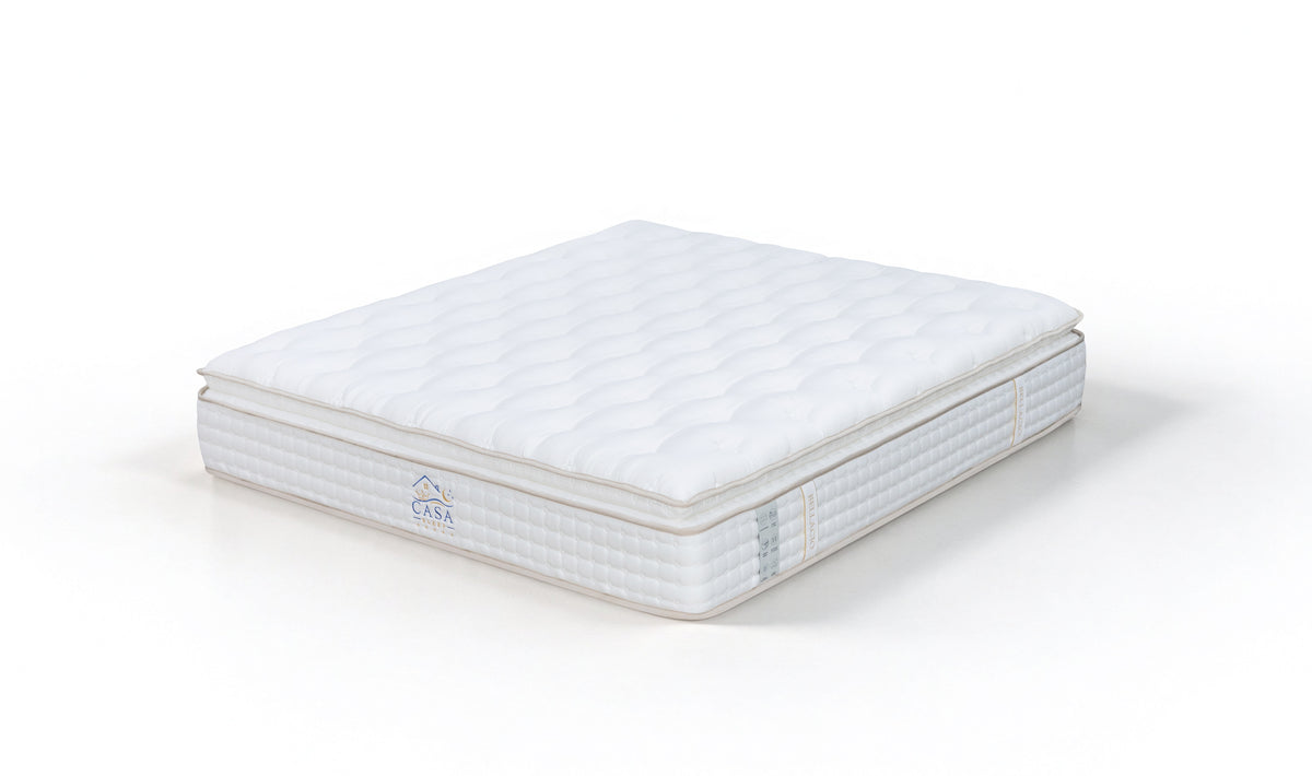 Matelas 160 × 200 cm beige — Matelas seul, vue de trois quarts