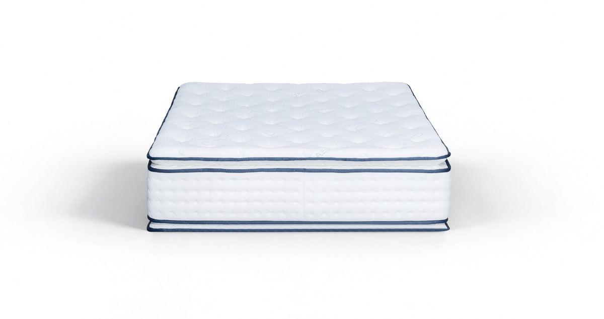 Matelas 140 × 190 cm blanc — Matelas seul, vue de face
