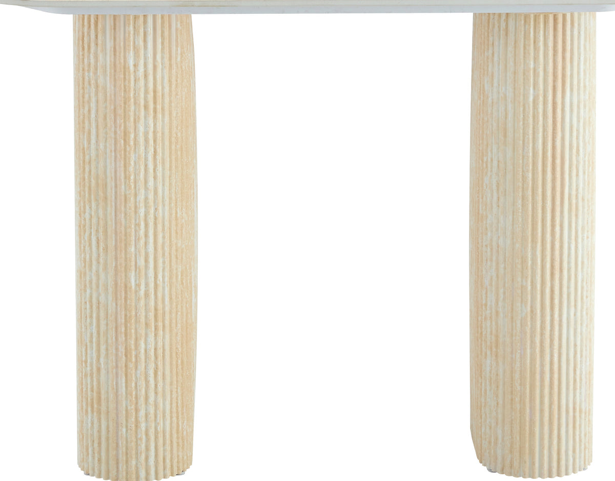 Console céramique travertin pieds métal travertin 120x40x78 cm ROXY