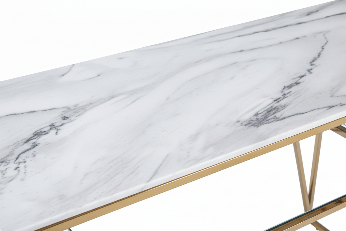 Console métal gold design minimaliste 120x40x78 cm CHERYL