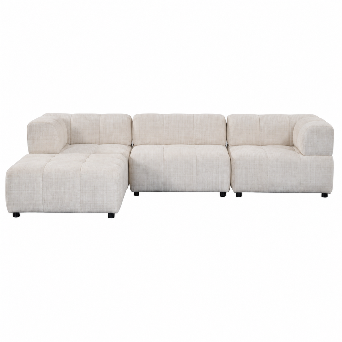 Canapé Modulable en tissu Cremona beige 280 x 186 cm – RITZ
