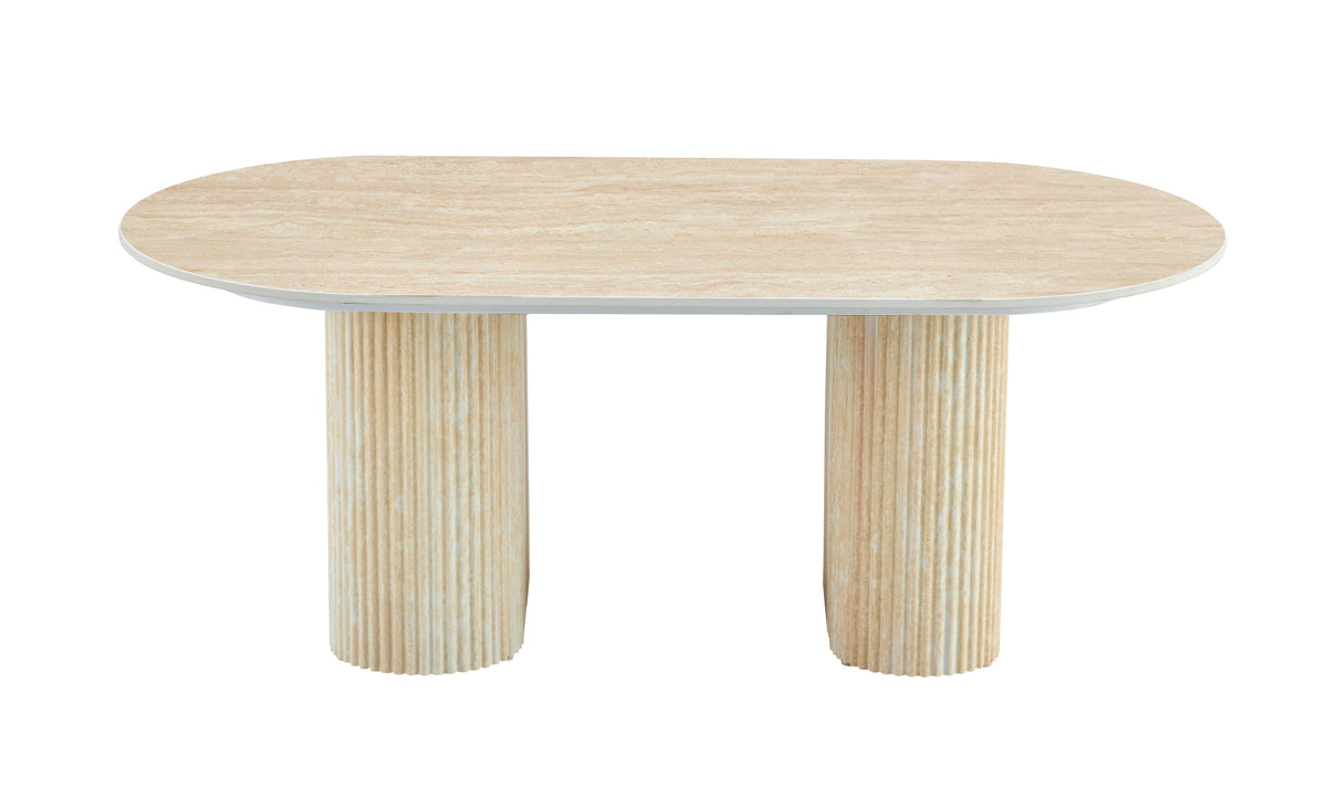 Table basse ROXY Effet Travertin #couleur_travertin
