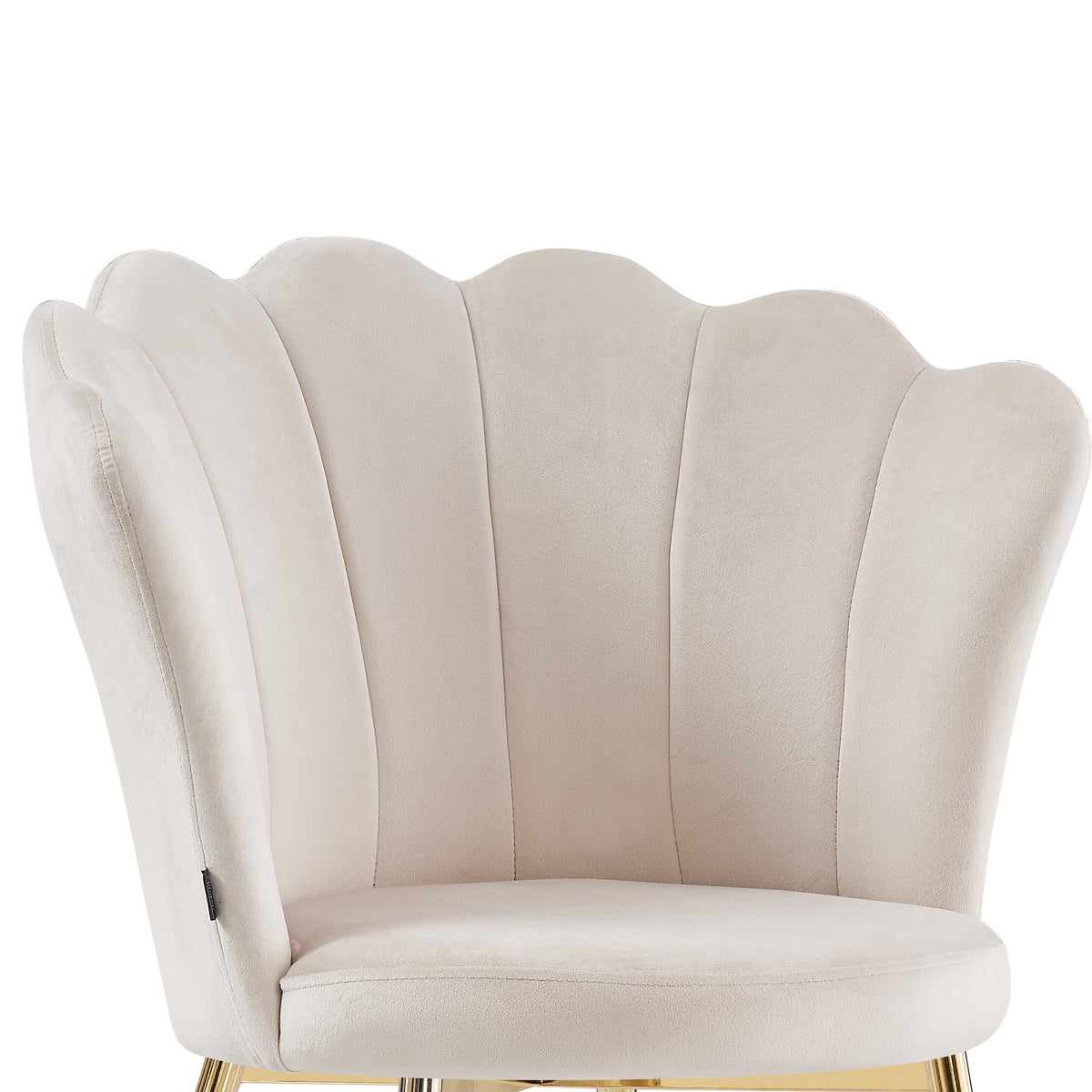Lot de 2 chaises NYMPHEA pieds Gold assise Velours Beige
