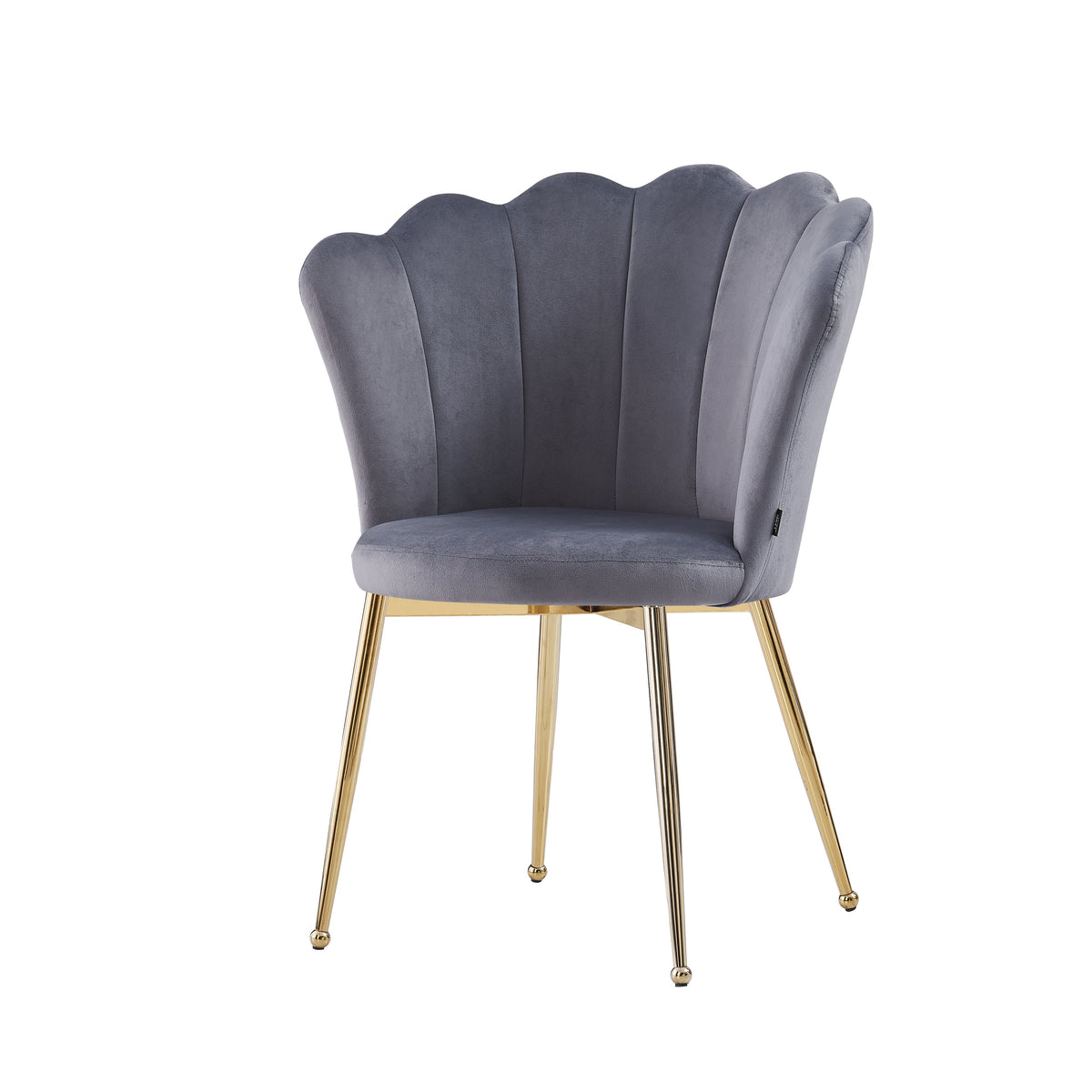 Lot de 2 chaises NYMPHEA pieds Gold assise Velours Anthracite