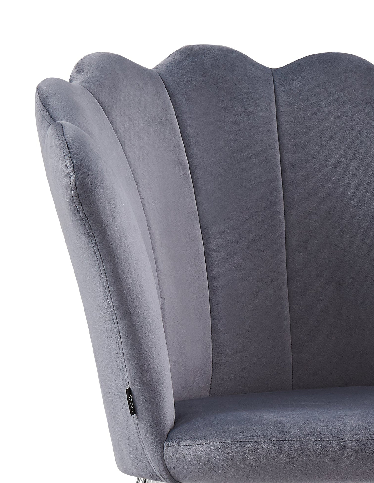 Lot de 2 chaises NYMPHEA pieds Chrome assise Velours Anthracite