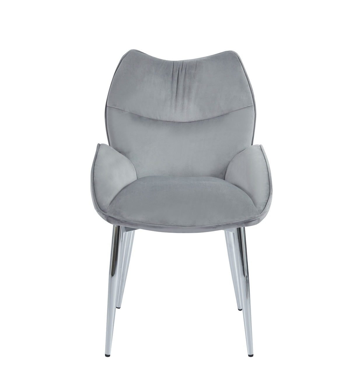 Lot de 2  Chaises LOHA pied métal Chrome #couleur_anthracite