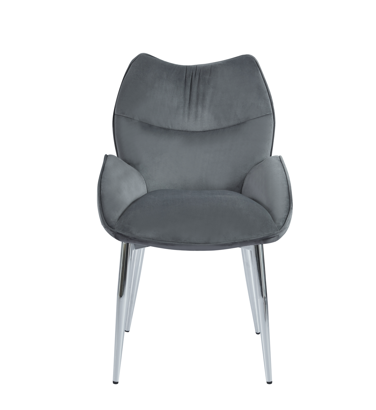 Lot de 2  Chaises LOHA pied métal Chrome #couleur_Anthracite