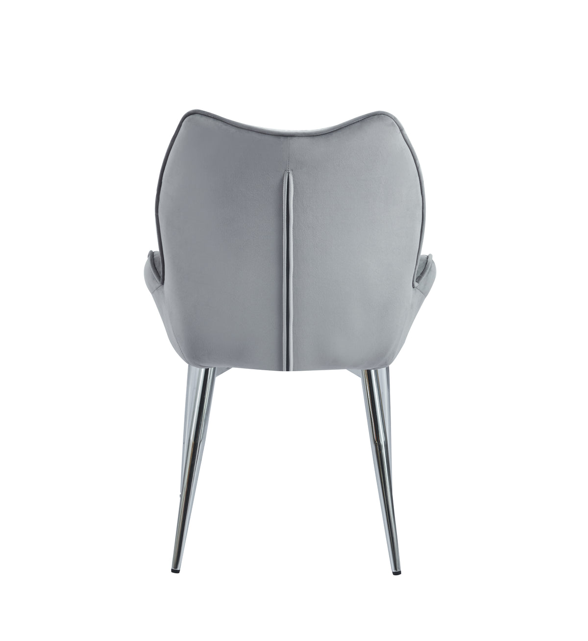 Lot de 2  Chaises LOHA pied métal Chrome #couleur_anthracite