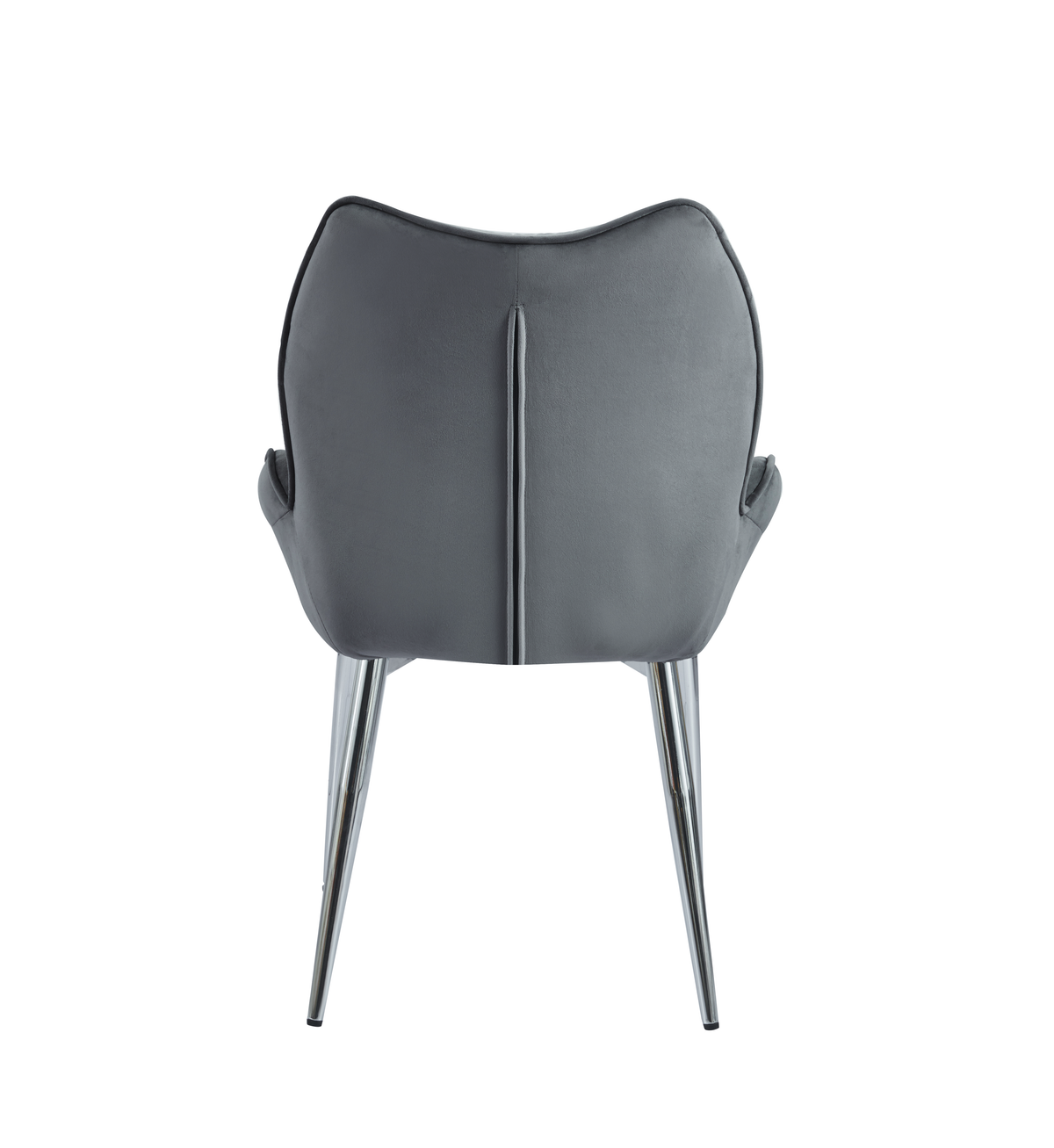 Lot de 2  Chaises LOHA pied métal Chrome #couleur_Anthracite