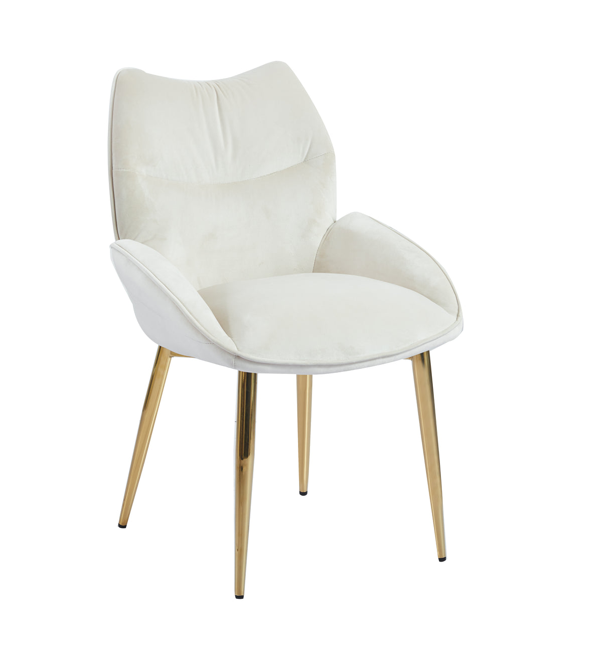 Lot de 2 chaises LOHA pied métal Gold #couleur_beige