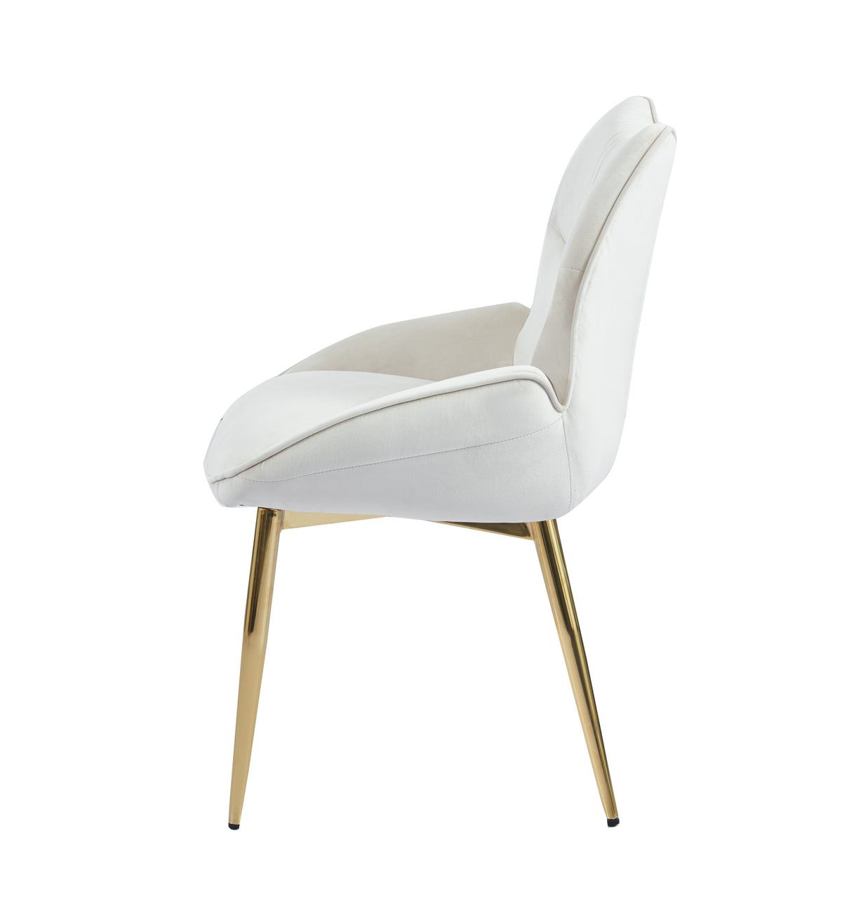 Lot de 2 chaises LOHA pied métal Gold #couleur_beige