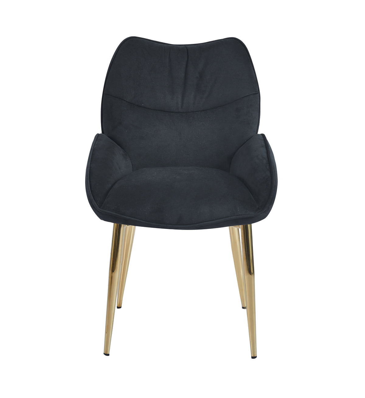 Lot de 2 chaises LOHA pied métal Gold #couleur_noir