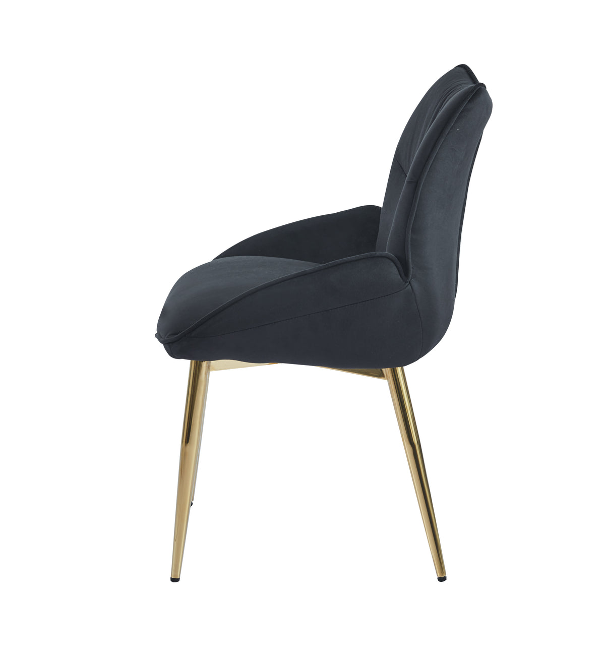 Lot de 2 chaises LOHA pied métal Gold #couleur_noir