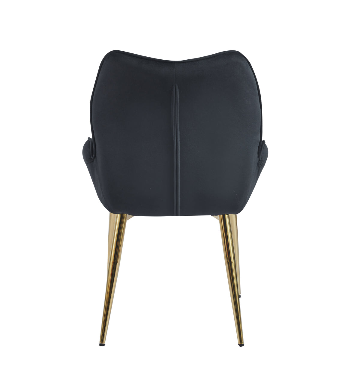 Lot de 2 chaises LOHA pied métal Gold #couleur_noir