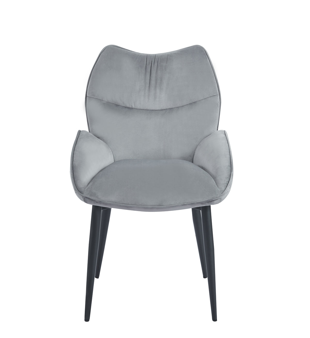 Lot de 2 chaises LOHA pied métal noir #couleur_anthracite