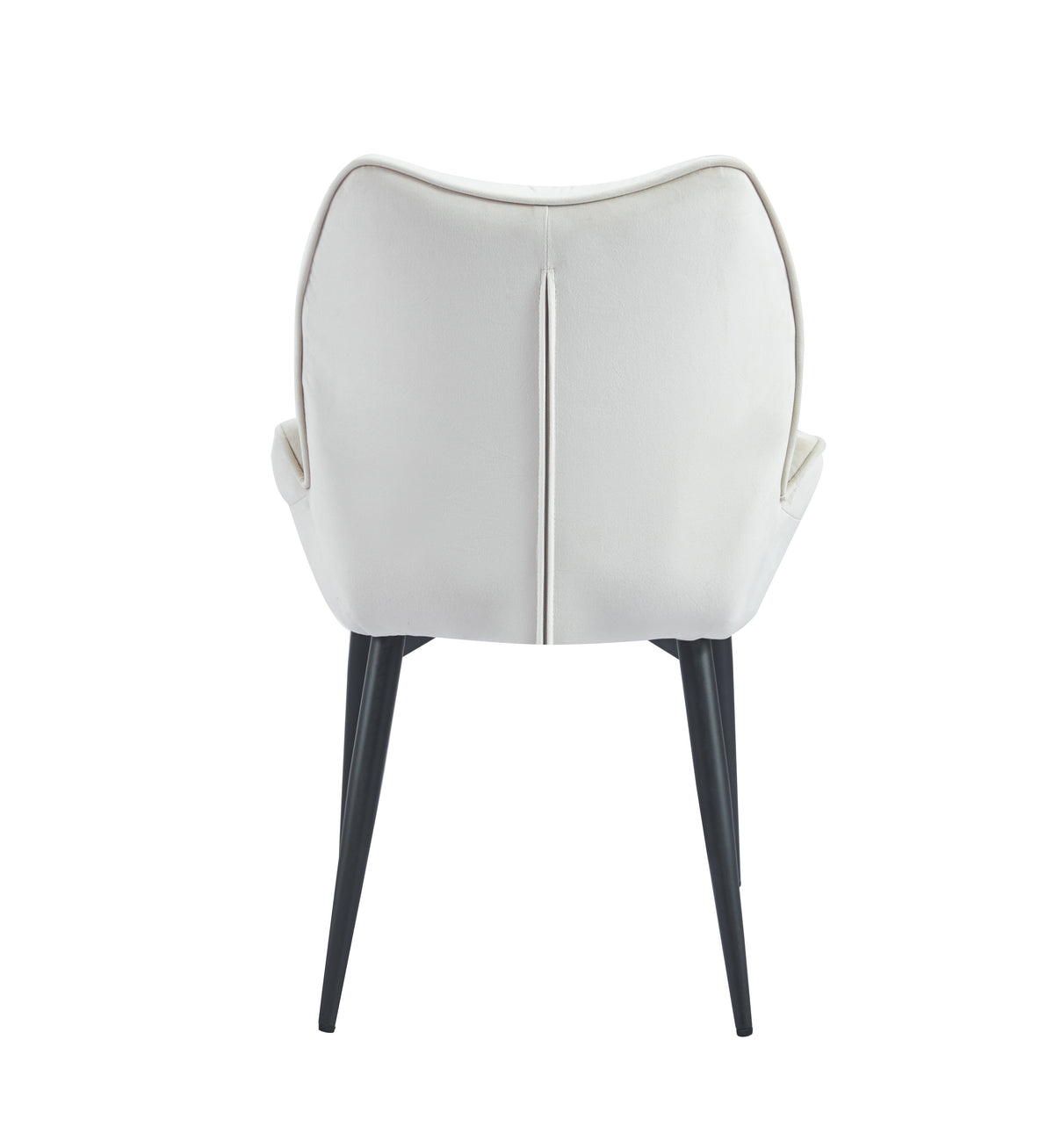 Lot de 2 chaises LOHA pied métal noir #couleur_beige