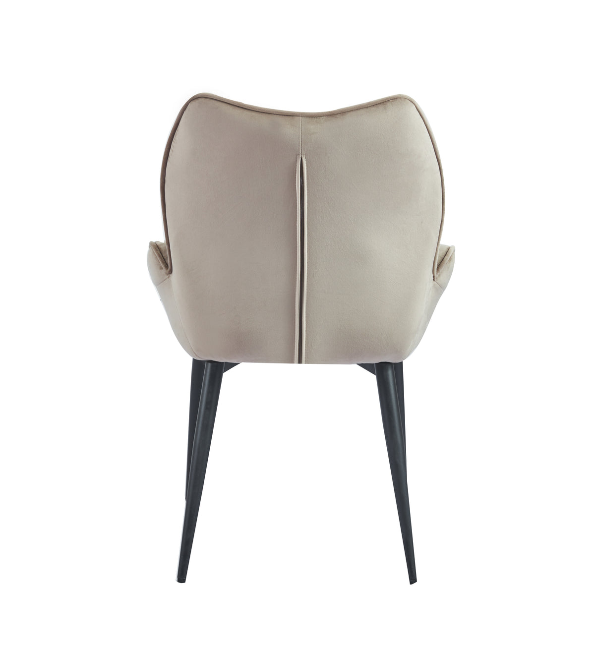 Lot de 2 chaises LOHA pied métal noir #couleur_taupe