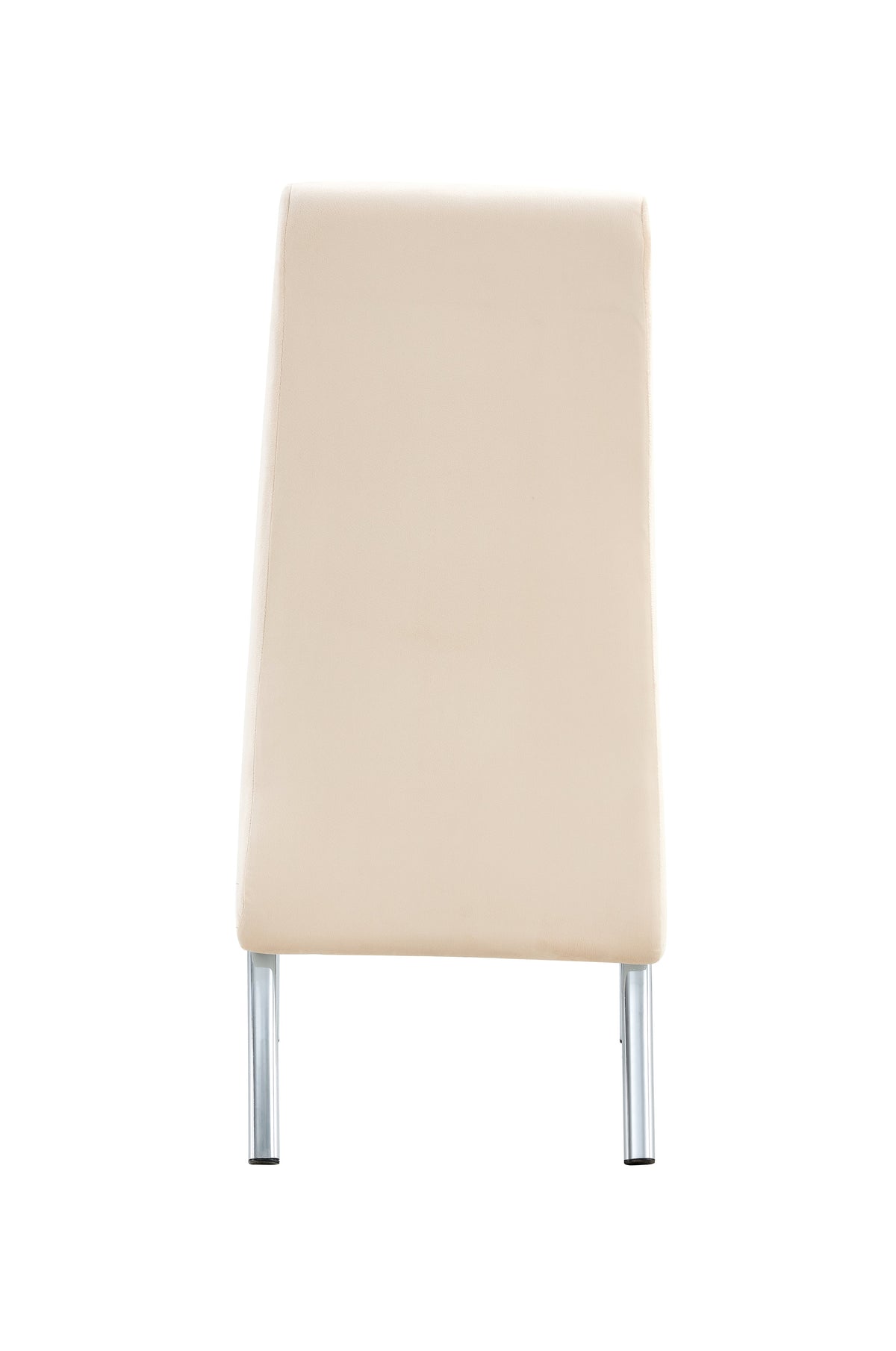 Lot de Chaises Fate chrome et velours #couleur_beige
