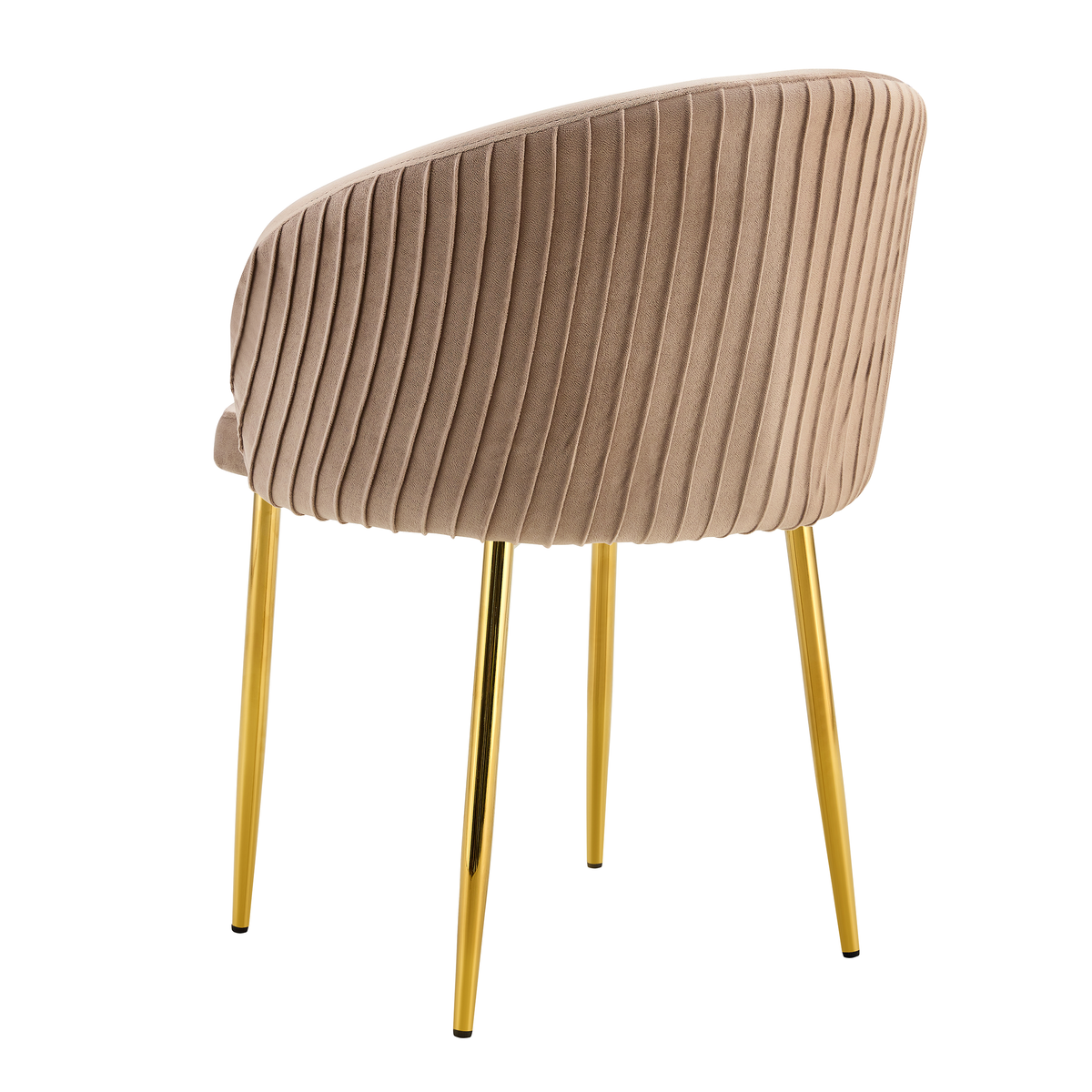 Chaise CARLITA Gold avec accoudoirs #couleur_taupe