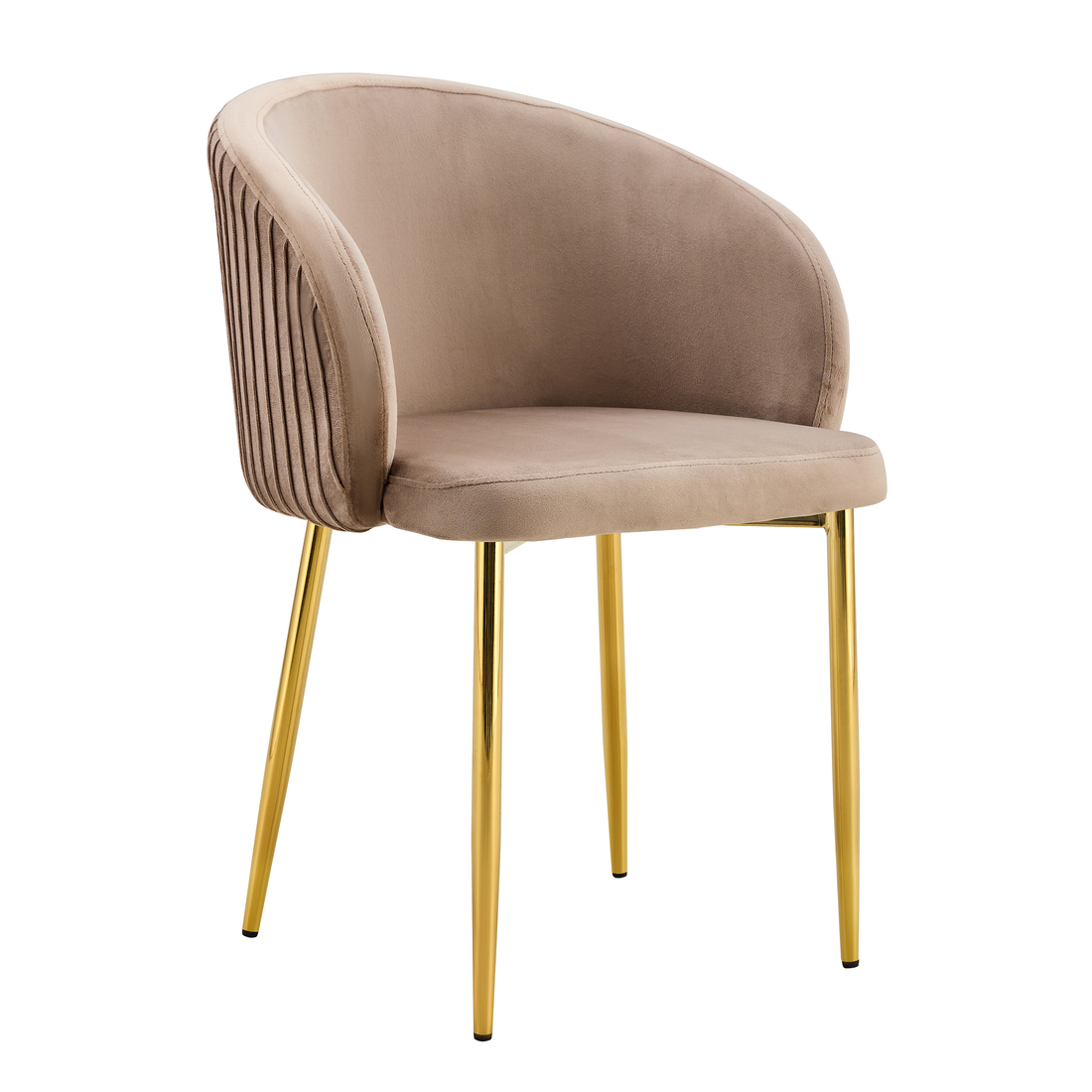 Chaise CARLITA Gold avec accoudoirs #couleur_taupe