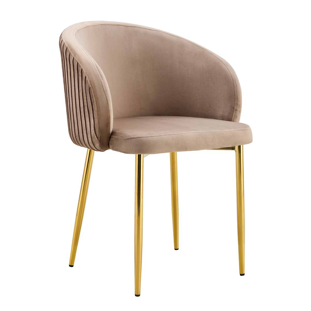 Chaise CARLITA Gold avec accoudoirs #couleur_taupe