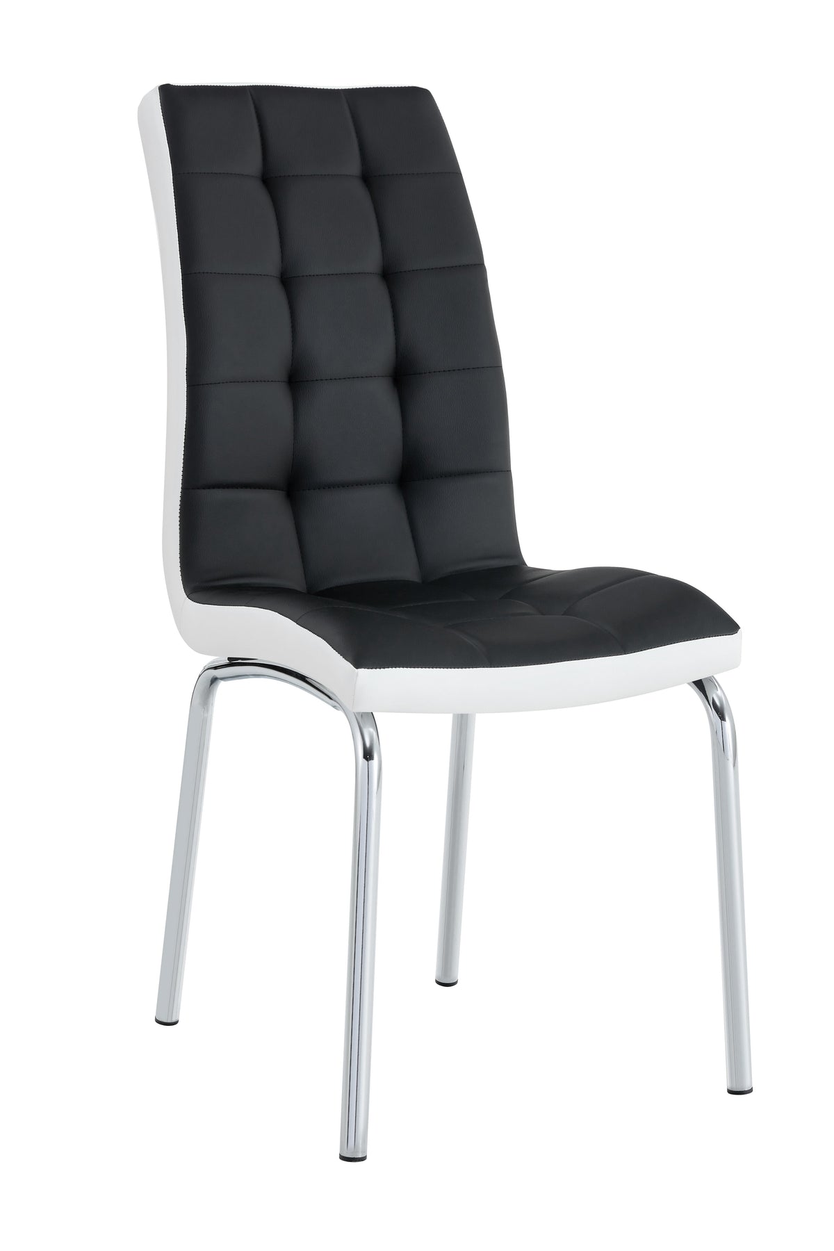 Lot de chaises EMMA simili cuir #couleur_noir-blanc