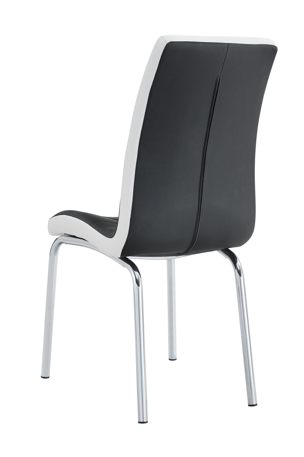 Lot de chaises EMMA simili cuir #couleur_noir-blanc
