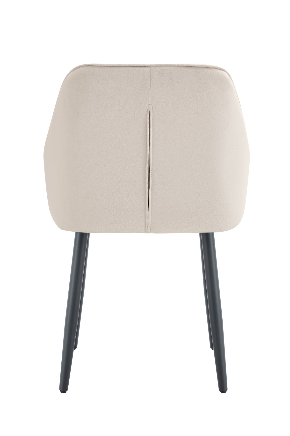 Chaise JADE Velours Métal Noir avec Accoudoirs #couleur_beige