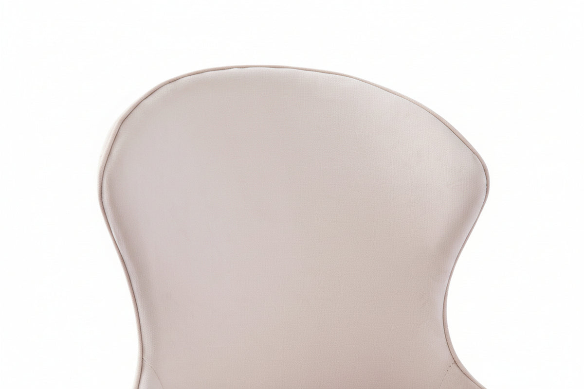 Lot 2 Chaises Salle à Manger Hilton Velours Beige Pieds Gold