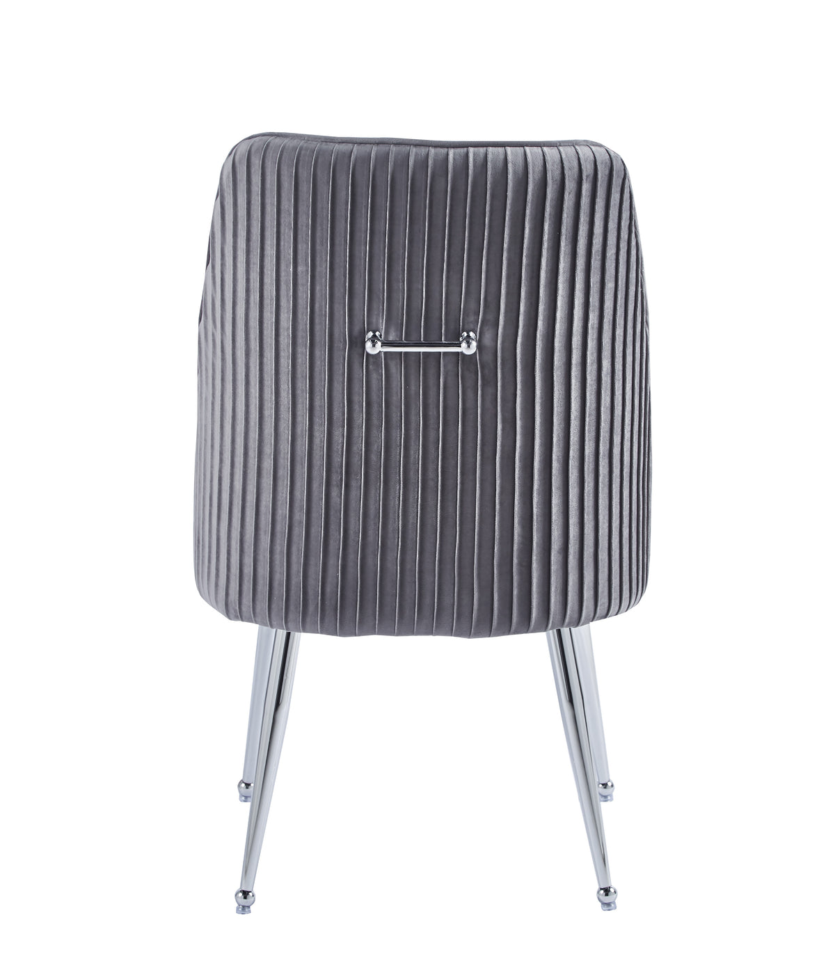 Chaise LUXURY Velours Pieds Chrome 52x65.5x93.5 cm #couleur_anthracite