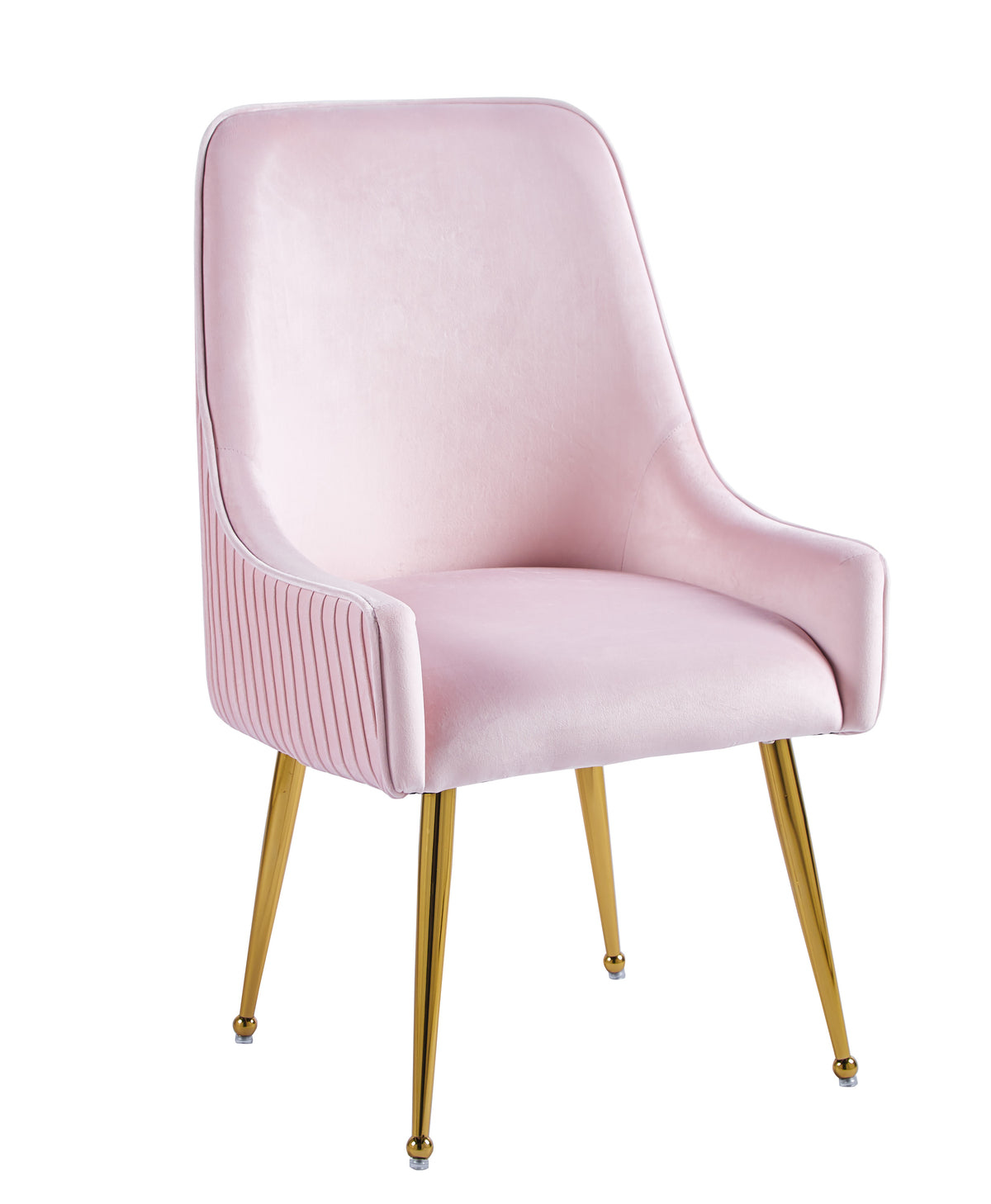 Chaise LUXURY velours gold 56x58x93 cm #couleur_rose