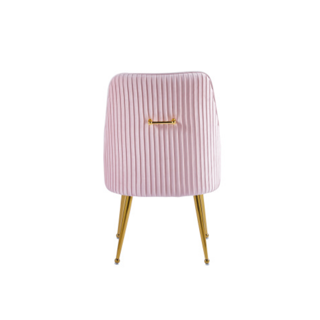 Chaise LUXURY velours gold 56x58x93 cm #couleur_rose