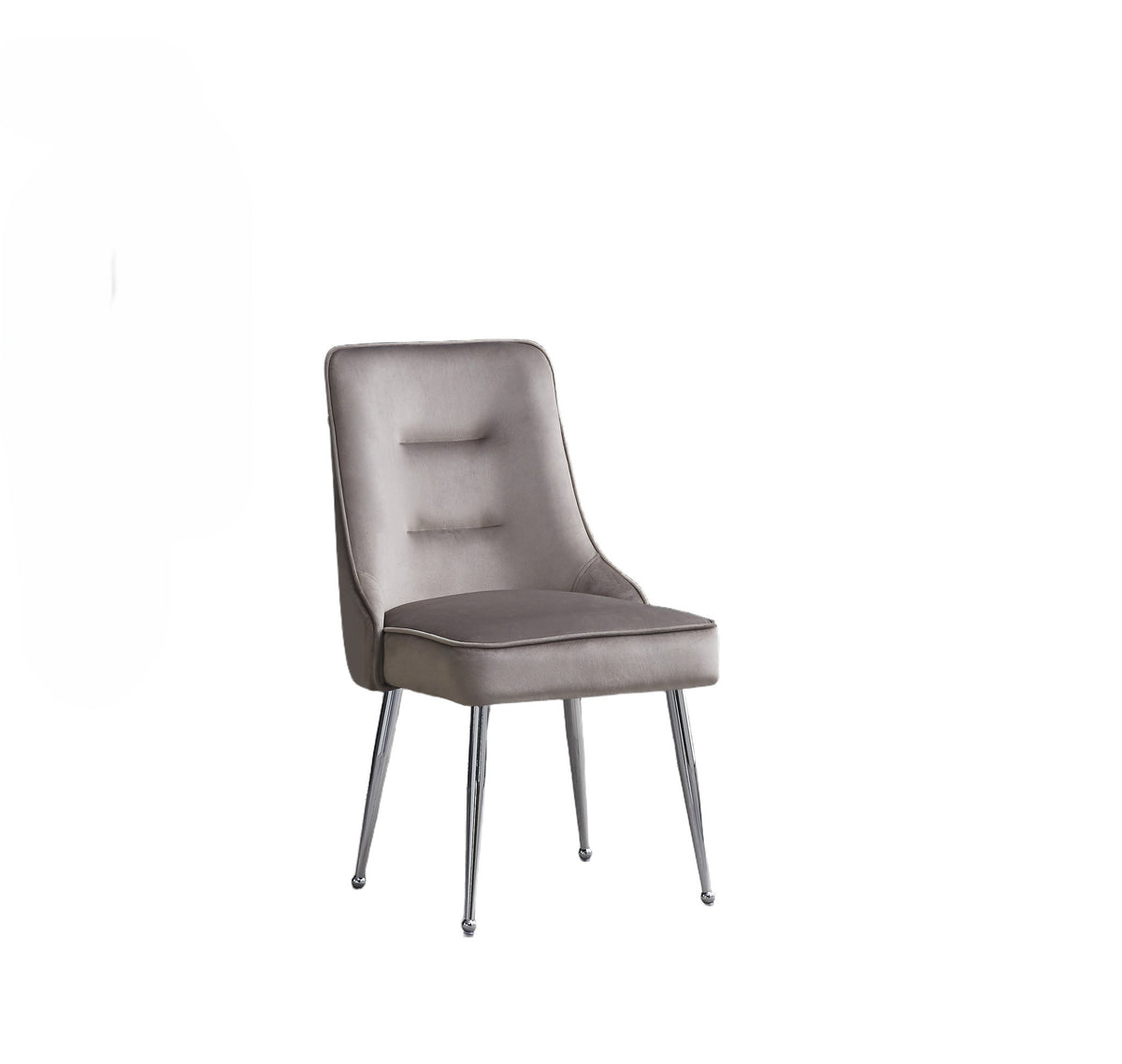 Lot de 2 chaises luxury ZIP en velours pieds chromés - Moka