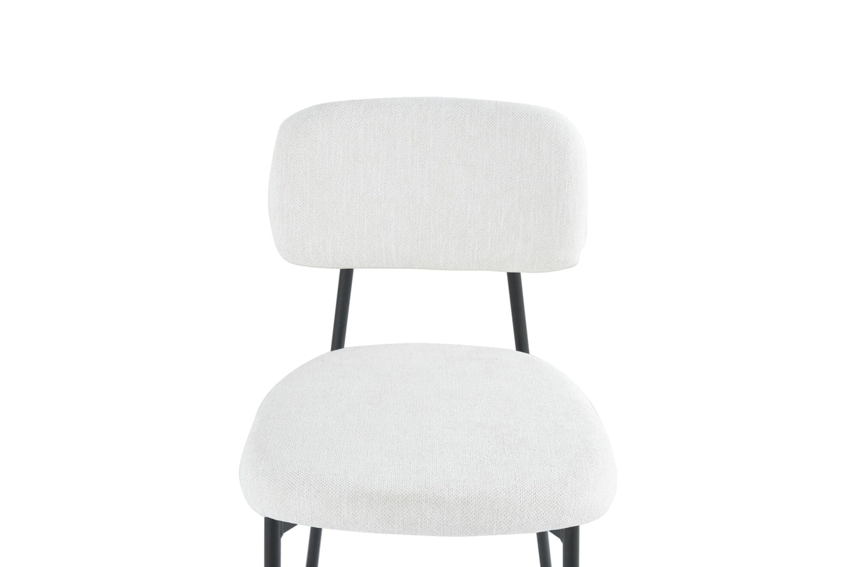 CHAISE AZRA PIED METAL NOIR ASSISES TISSU HERITAGE
BEIGE