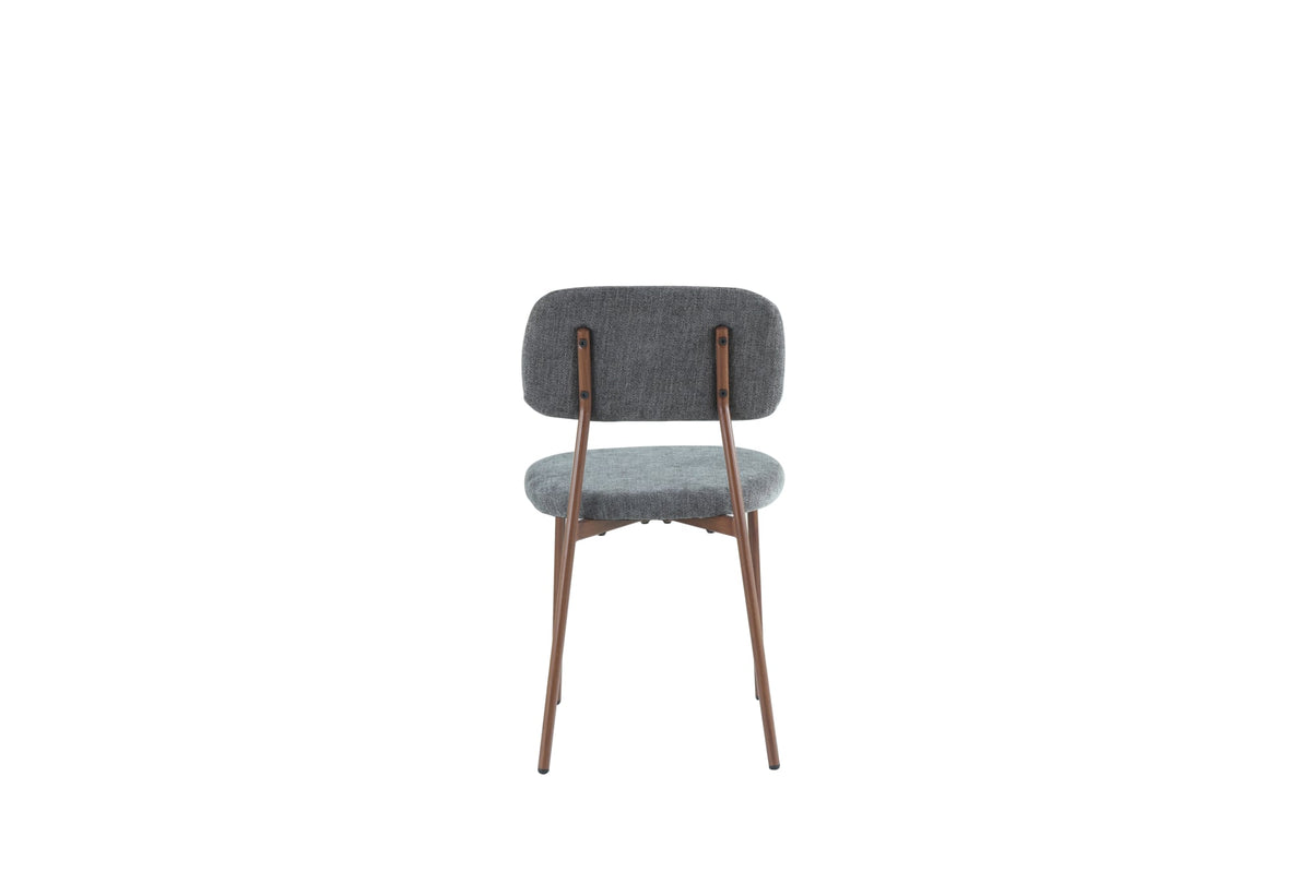 CHAISE AZRA PIED EFFET NOYER ASSISES TISSU HERITAGE ANTHRACITE