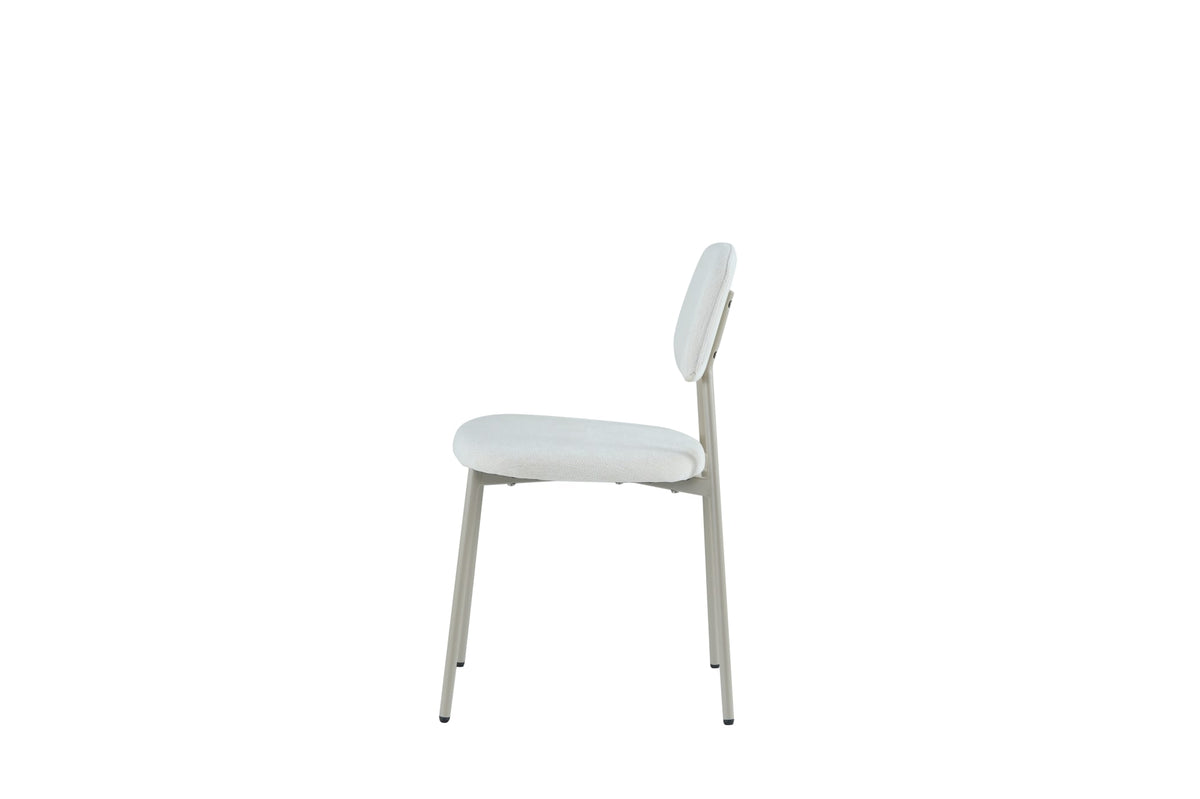 CHAISE AZRA PIED METAL TAUPE ASSISES TISSU HERITAGE
BEIGE