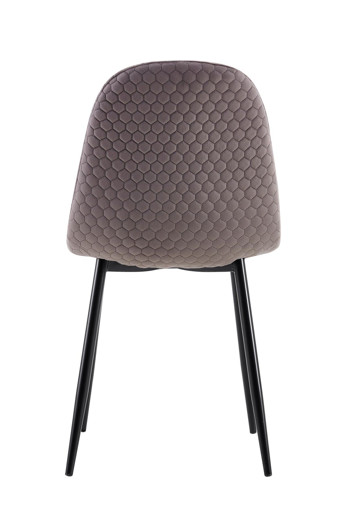 Lot de 4 chaises Scandinave ALVEOLE Métal noir #couleur_anthracite
