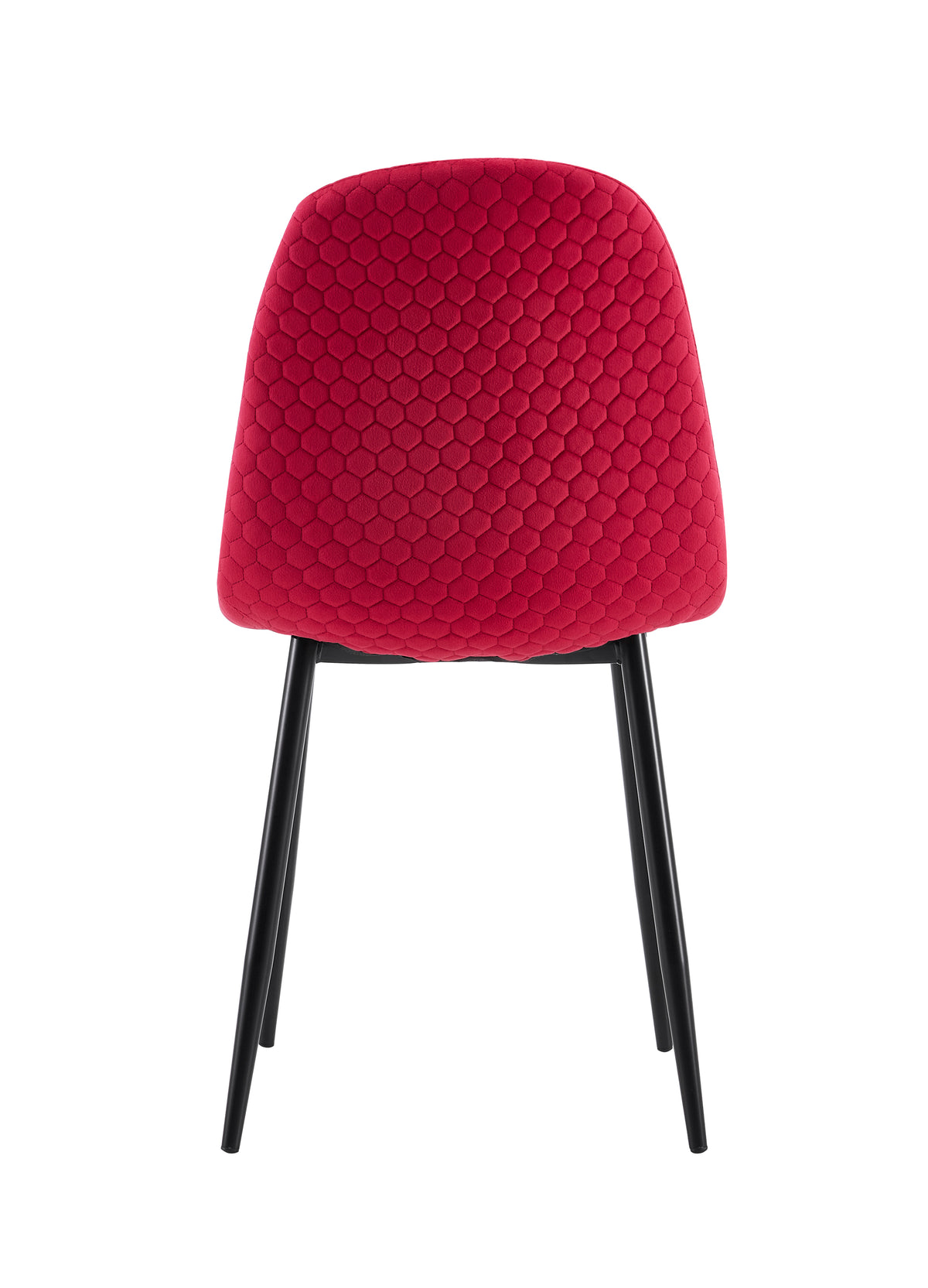 Lot de 4 chaises Scandinave ALVEOLE Métal noir #couleur_fushia