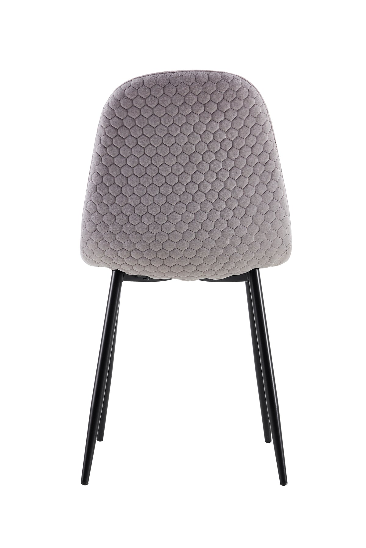 Lot de 4 chaises Scandinave ALVEOLE Métal noir #couleur_gris