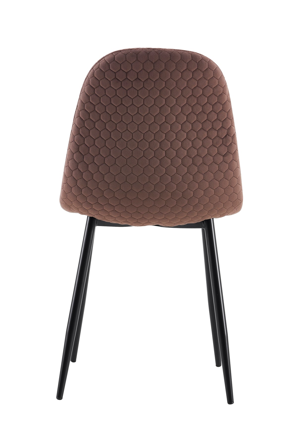 Lot de 4 chaises Scandinave ALVEOLE Métal noir #couleur_moka