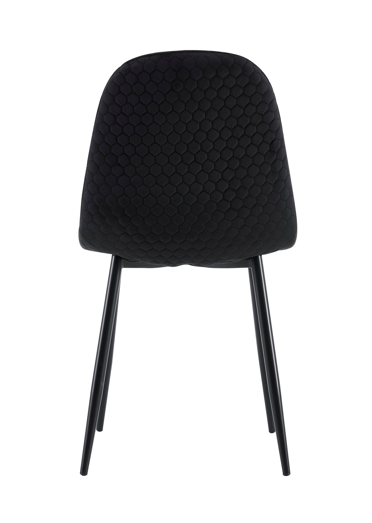 Lot de 4 chaises Scandinave ALVEOLE Métal noir #couleur_noir