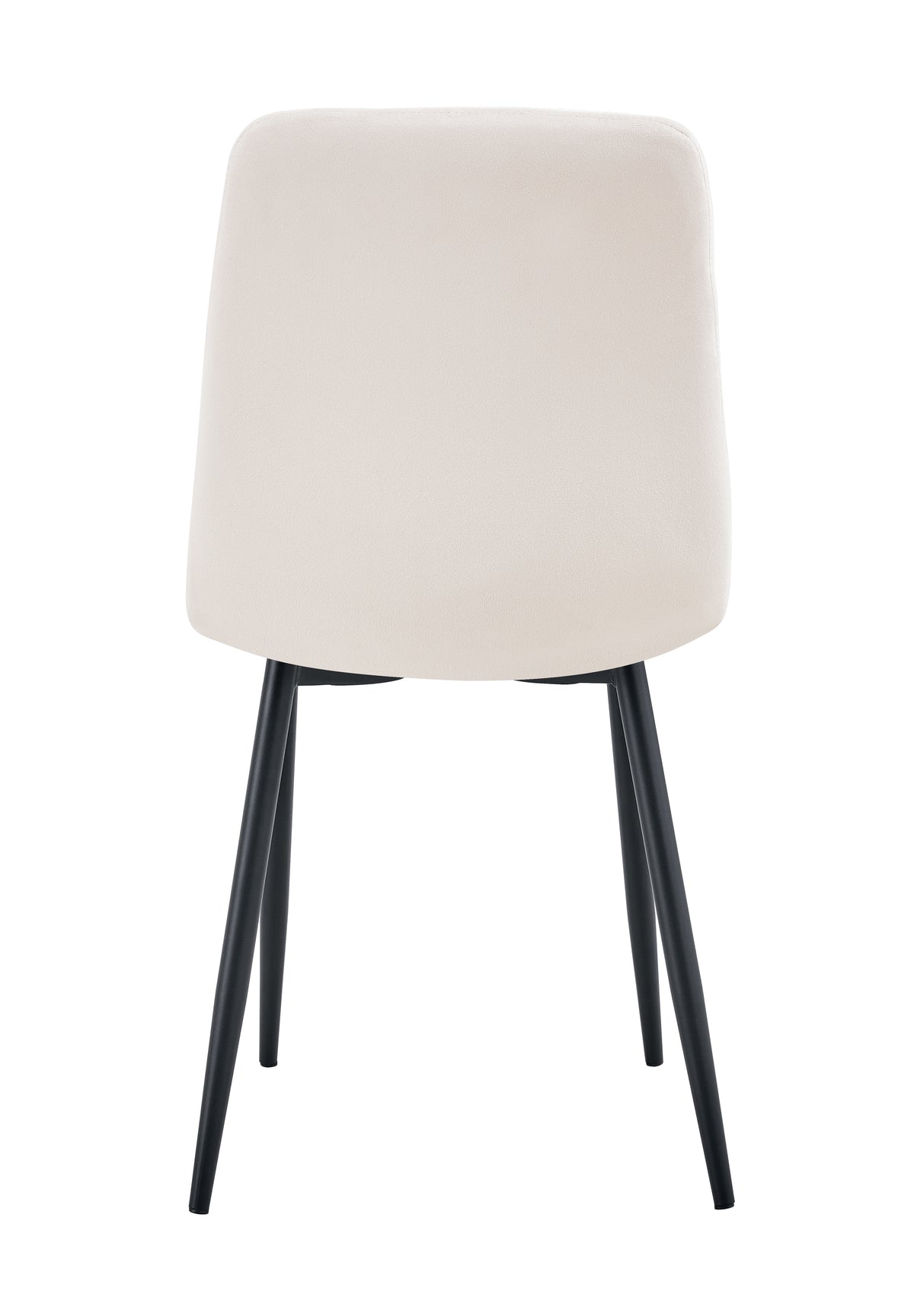 Chaise ELISA Velours Pieds Métal Noir #couleur_beige