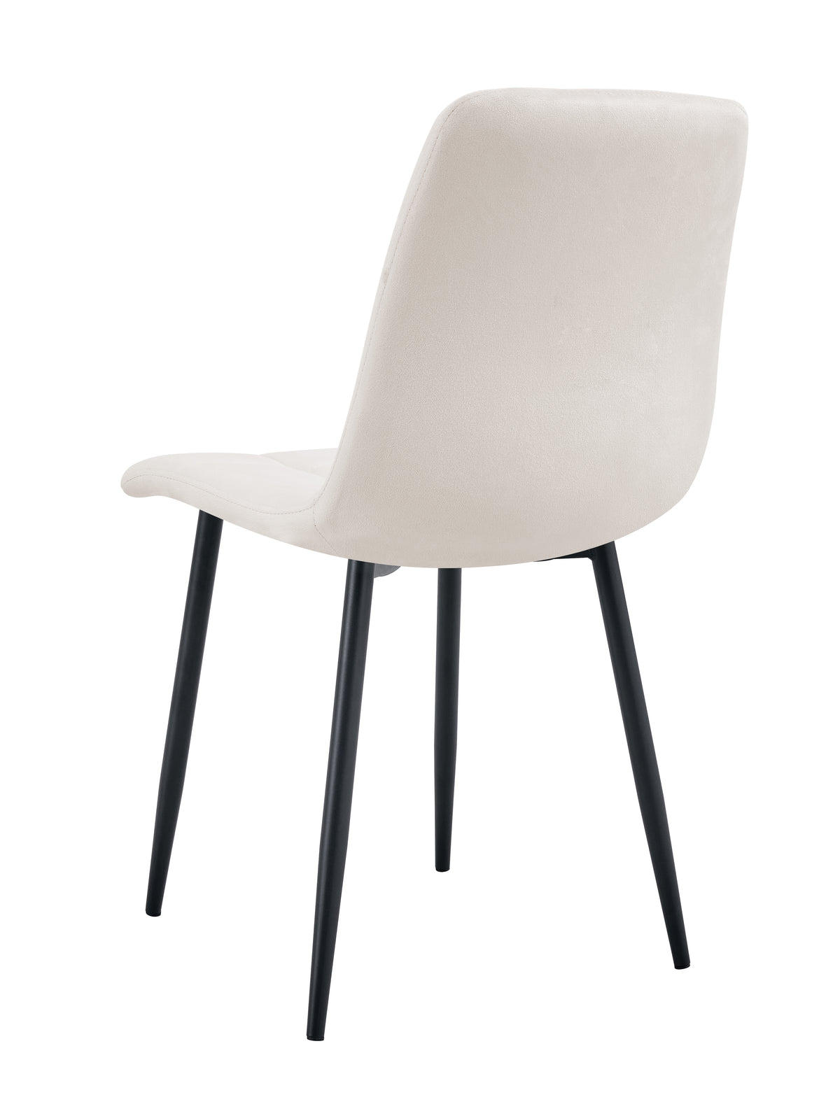 Chaise ELISA Velours Pieds Métal Noir #couleur_beige